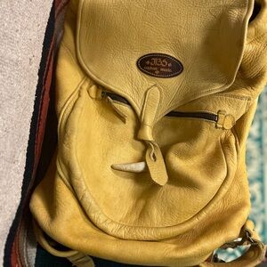 Yellow Leather Backpack custom-made